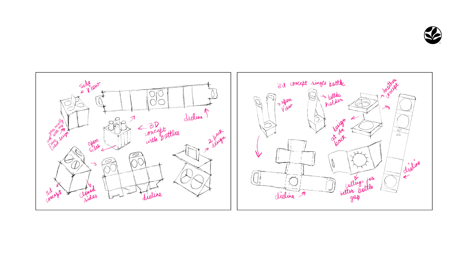 Structural sketches - single pack and collapsible